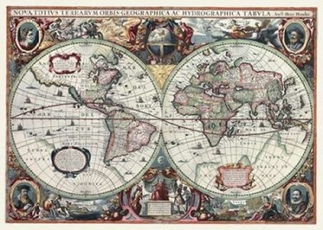 Nova Totius Terrarum Orbis Tabula Poster Print by Hendrik Hondius - Item # VARPDXH1065D